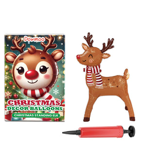 Dowmoo Christmas Balloons: Standing Santa Claus, Reindeer, and Christmas Tree Balloons for Festive Atmosphere Decoration