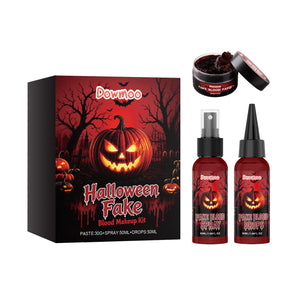 Dowmoo Halloween Fake Blood Makeup Set Role-Play Party Stage Atmosphere Simulation Fake Blood Props