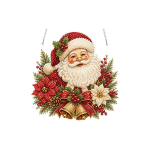 Dowmoo Halloween Diamond Art Hanging Kit - Christmas Bell Santa, Halloween Christmas Atmosphere Decoration, Home Decor, Couple and Family Interactive DIY Ornament