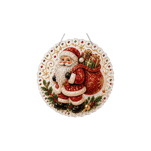 AMZ Christmas Art Ornament Set - Gift Santa Claus, featuring fun and unique designs for festive decorations and creating a holiday atmosphere