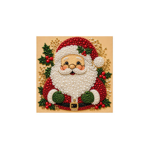 AMZ DIY Christmas Pearl Diamond Painting Art Set - Santa Claus, Easy-to-Make 3D Decorative and Stress-Relieving Toy