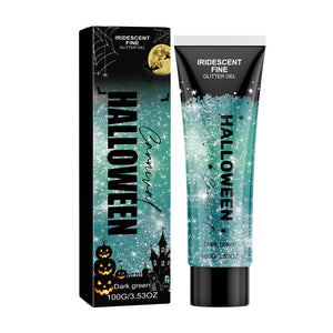 AMZ Halloween Deep Green Shimmer Gel: Create a vibrant, radiant, and eye-catching Halloween makeup look with this shimmering gel