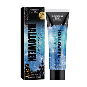 AMZ Halloween Deep Blue Shimmer Gel: Easy to apply, creating a natural, high-end, and subtly shimmering makeup look