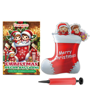Dowmoo Christmas Balloons: Standing Santa Claus, Reindeer, and Christmas Tree Balloons for Festive Atmosphere Decoration