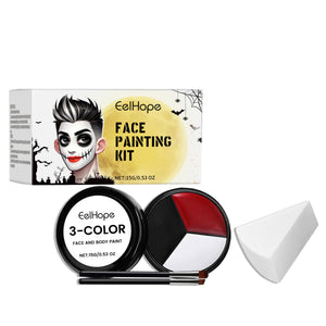 Eelhope Halloween Face Painting Kit, Festival Party Masquerade Face Paint, Horror Clown Makeup Tools
