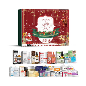 EELHOE Christmas Beauty Blind Box: 24-Piece Beauty and Skincare Surprise Blind Box for Moisturizing, Hydrating, and Brightening Skin