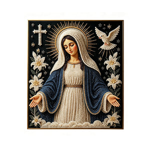 AMZ Christmas DIY Art Set - Madonna, a creative gift for a festive atmosphere, featuring diamond stickers for home decoration