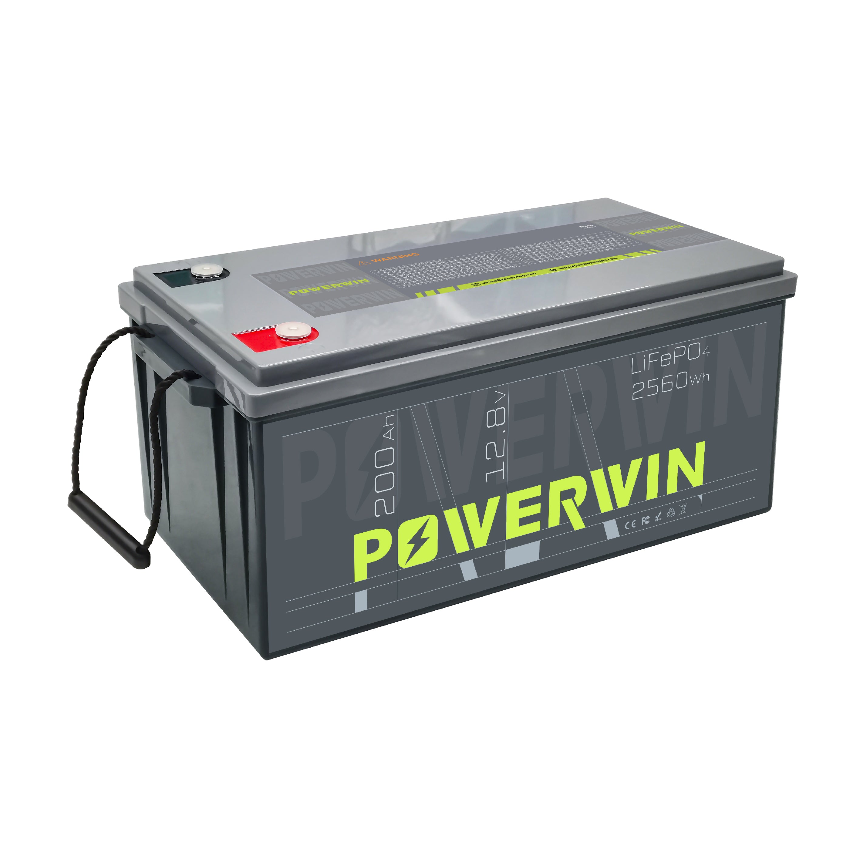 POWERWIN BT200 12V 200Ah 2560Wh LiFePO4 Lithium Battery
