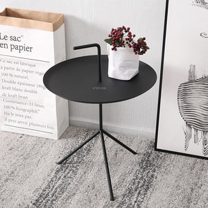 INOVIX Metal Side Table Black/White