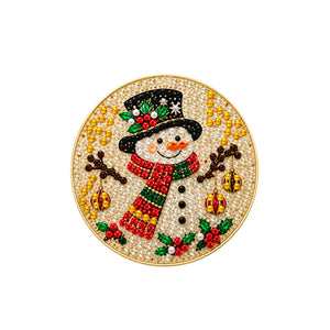 AMZ DIY Snowman Pearl and Diamond Pendant: A fun, hands-on craft project for holiday decorations, perfect for parent-child interaction and easy to assemble