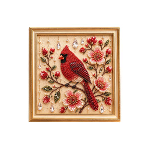 Animal Pearl Art DIY Craft Kit - North American Redbird