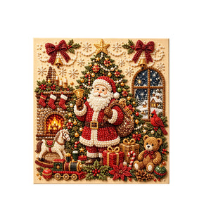 Dowmoo Christmas Pearl Painting Art DIY Kit - Santa Claus Christmas Toys, Christmas Holiday DIY Home Decorations, Hanging Ornaments, and Decorative Pieces
