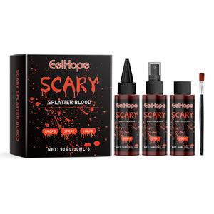 Eelhope Halloween Fake Blood Set Halloween Atmosphere Entertainment Makeup Special Effects Realistic Plasma Set
