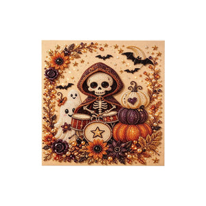 AMZ DIY Diamond Painting Halloween Skull Drummer Pumpkin Ghost 3D Bead Decoration Complete Kit Parent-Child Handicraft Simple Operation Other Toys