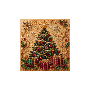 AMZ Christmas Pearl Art DIY Painting Kit - Eight-Star Christmas Tree, Christmas-themed Home Decor, DIY Sticker Crafts