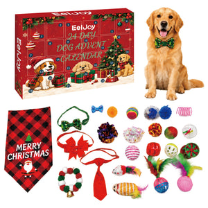 EELJOY 24-Day Dog Christmas Countdown Calendar, Safe Chewable Pet Interactive Holiday Atmosphere Christmas Series