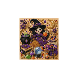 Halloween DIY Pearl and Diamond Art Kit - Magical Witch