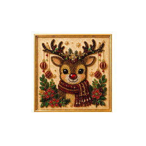 AMZ DIY Christmas Pearl Diamond Painting Art Set - Christmas Reindeer, complete with 3D tools and other toys