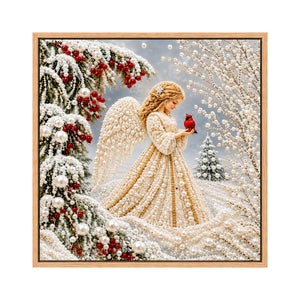 AMZ DIY Christmas Pearl Diamond Painting Art Set - Christmas Archangel, Holiday Home Decor, 3D Artwork