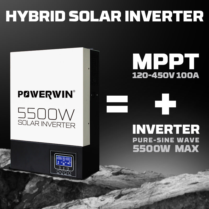 POWERWIN Solar Hybrid Inverter 48V to 220V, 5500W 450V MPPT HI5500