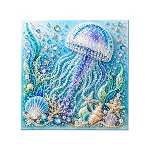 AMZ Ocean-Themed Pearl Art DIY Kit, Jellyfish, Calming and Educational for Parents and Children, High-Quality Decoration, Other Toys