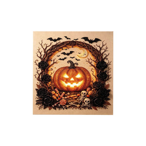 AMZ Halloween Pearl and Diamond Art Set - Pumpkin and Skull, a creative Halloween decoration for a festive atmosphere