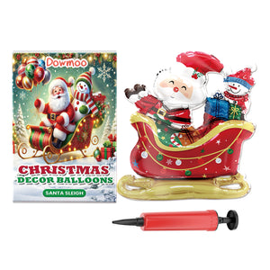 Dowmoo Christmas Balloons: Standing Santa Claus, Reindeer, and Christmas Tree Balloons for Festive Atmosphere Decoration