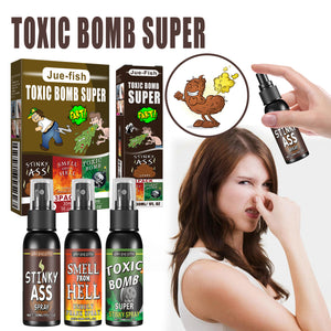 Jue-Fish Stink Spray (Brown) - Prank Toy for Fun and Gagging - Stinky, Poop-Smelling, Hell-Smelling, Bomb-Smelling