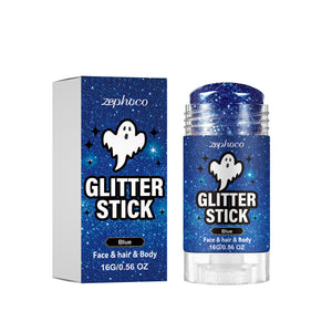 zephoco Halloween Shimmering Makeup Stick (Blue) for Face and Body Painting to Create a Festive Atmosphere