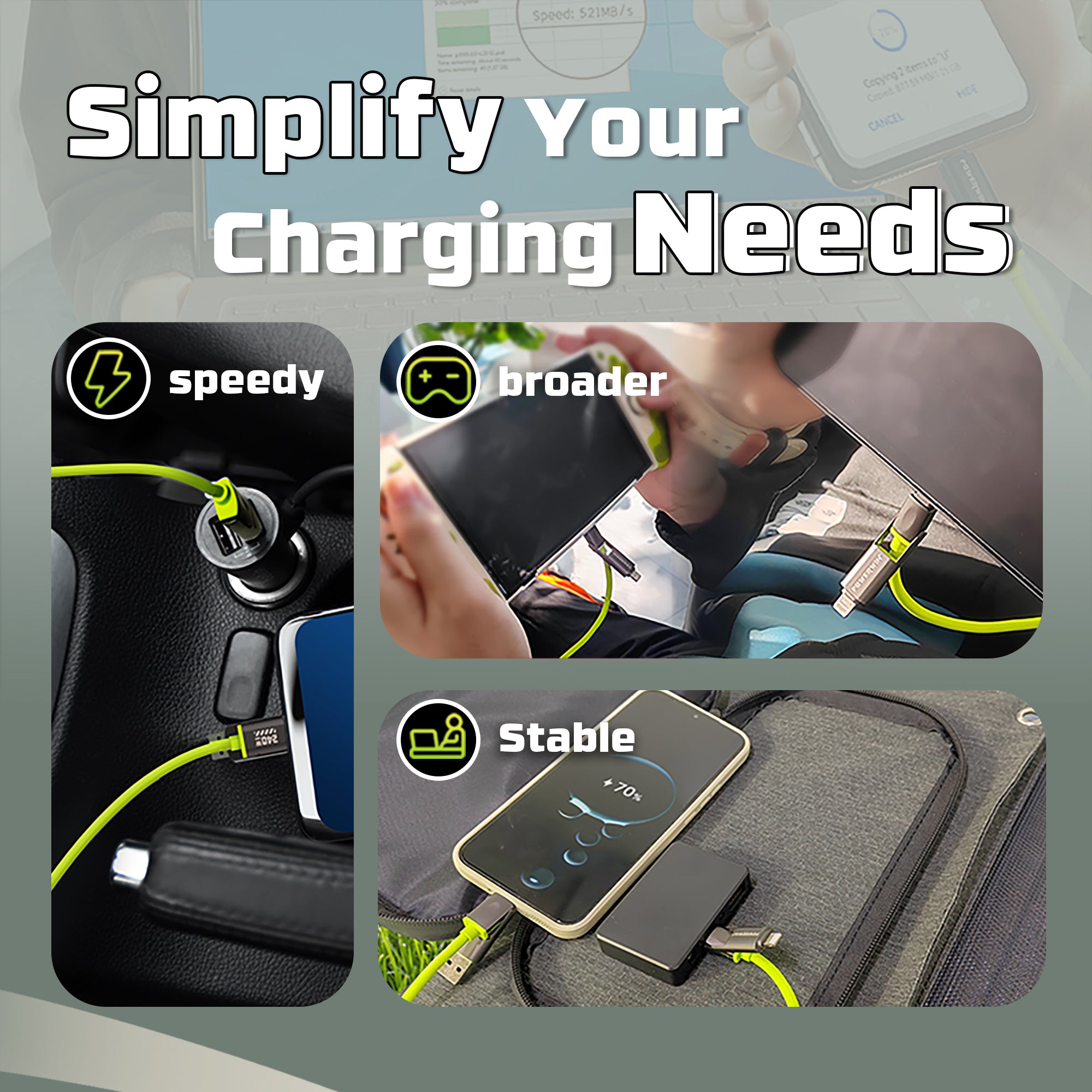 PD3.1 USB-C Lightning USB-A