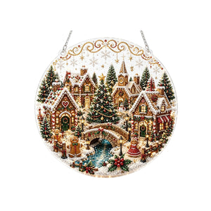AMZ Christmas Art Ornament Set - Castle World: Small and exquisite door and window decorations, adding a festive and warm touch to your Christmas celebrations