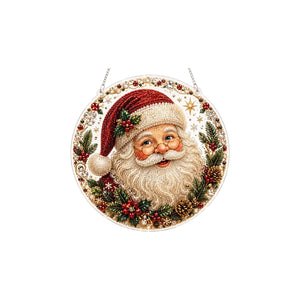 AMZ Christmas Art Ornament Set - Santa Claus, featuring fun and unique designs for festive decorations, creating a delightful holiday atmosphere