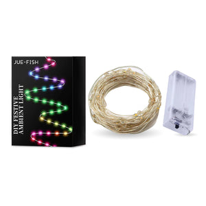 Jue-Fish string lights, starry string lights, LED flashing lights, outdoor decorative lights, Christmas tree lights, ambient lighting