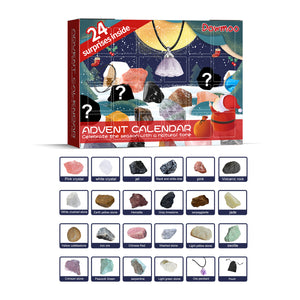 Dowmoo Christmas Advent Calendar Mineral Blind Box 24-Compartment Christmas Gift Toy Mineral Blind Box