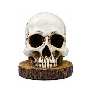 Dowmoo Creative Skull-Shaped Resin Ornament, Halloween Kitchen and Dining Storage and Decoration Rack, Home Display Prop