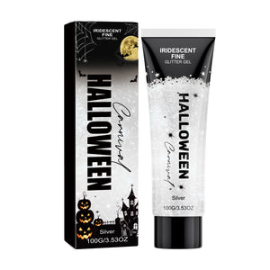 AMZ Halloween Silver Glitter Gel: Moisturizing and hydrating, easy to apply for beginners, creating a sophisticated and stunning festive look