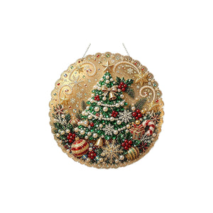 AMZ DIY Hanging Decorative Pearl Diamond Painting Gold Base Christmas Tree Easy to Make and Stick Firmly, Suitable for Multiple Scenes DIY Other Toys
