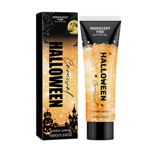 AMZ Glitter Gel (Golden Yellow) Halloween Party Body Makeup for a Glamorous Golden Glow