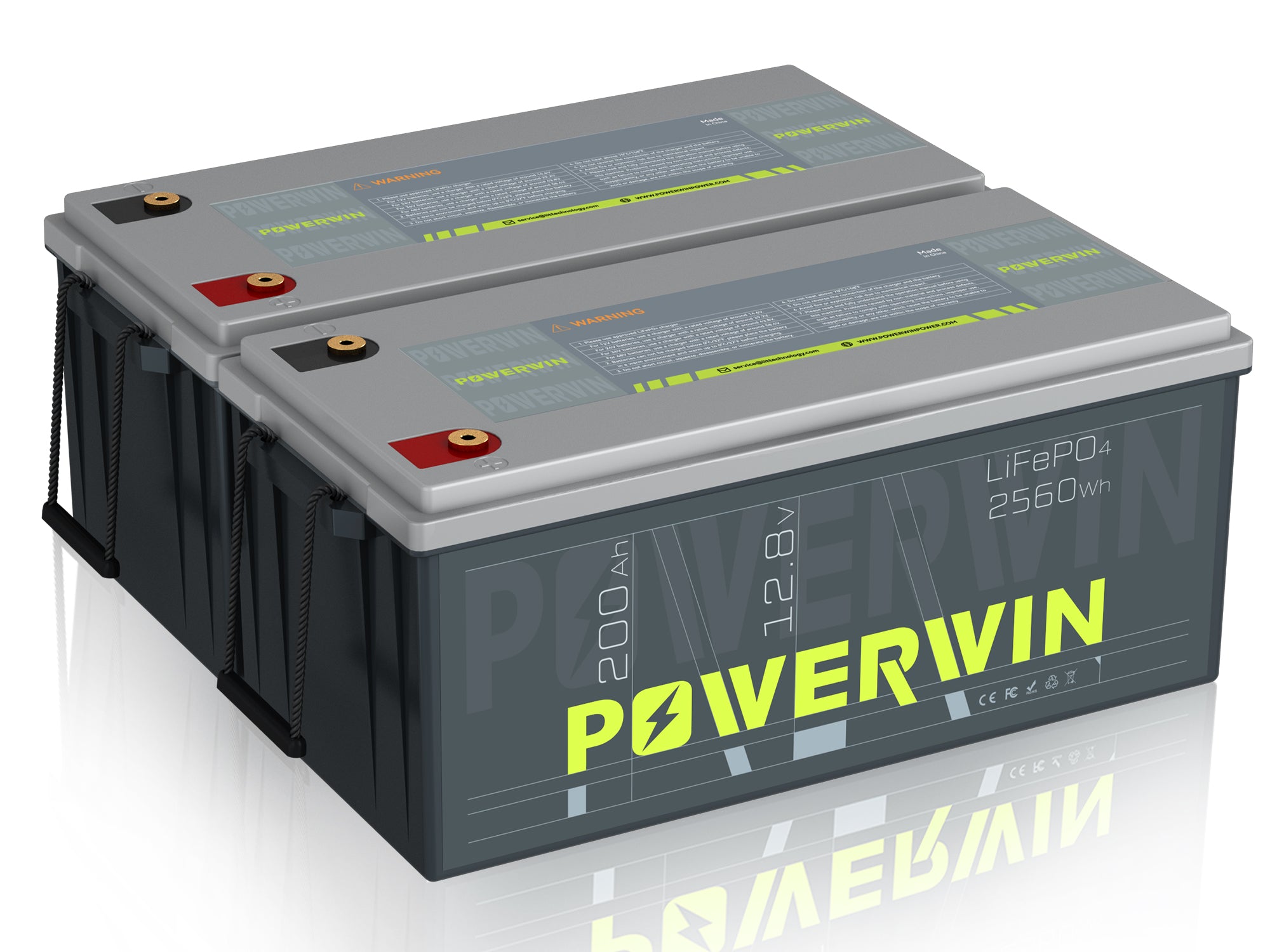 POWERWIN BT200 12.8V 200Ah 2560Wh LiFePO4 Battery
