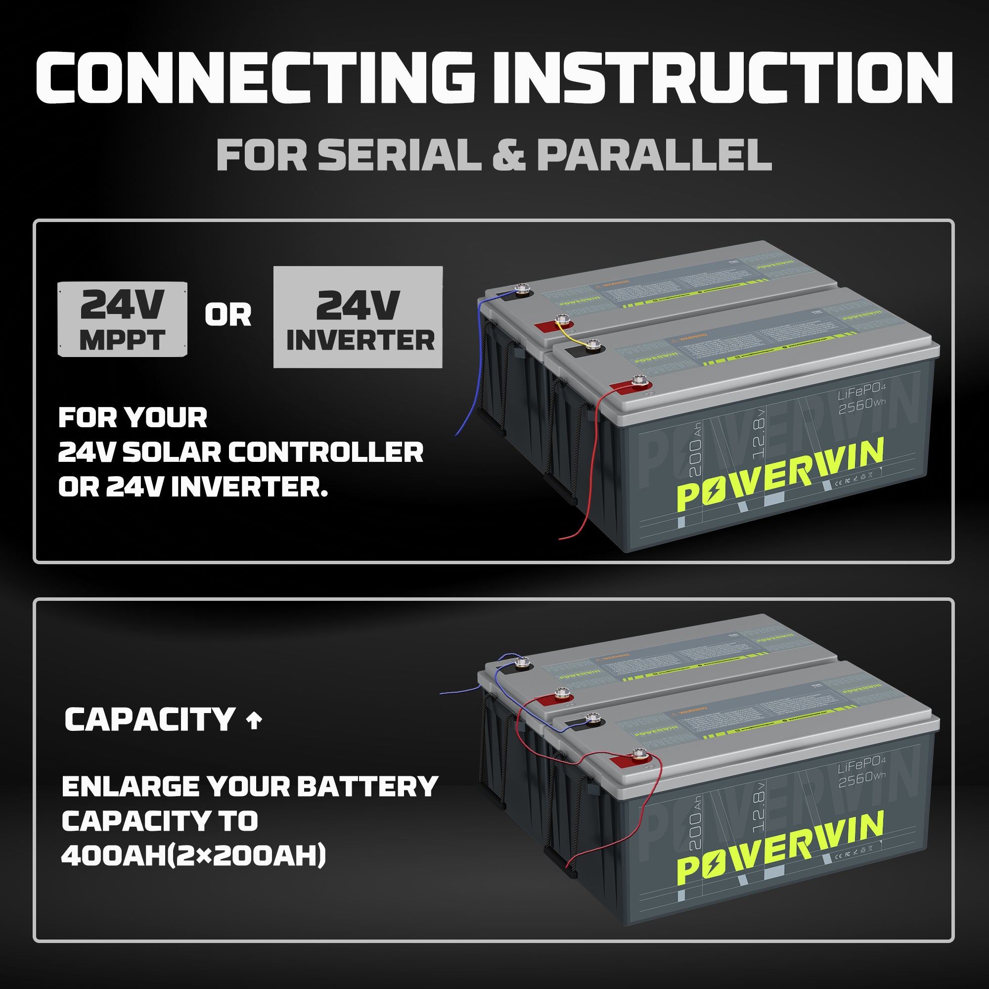 how to connect 200Ah battery