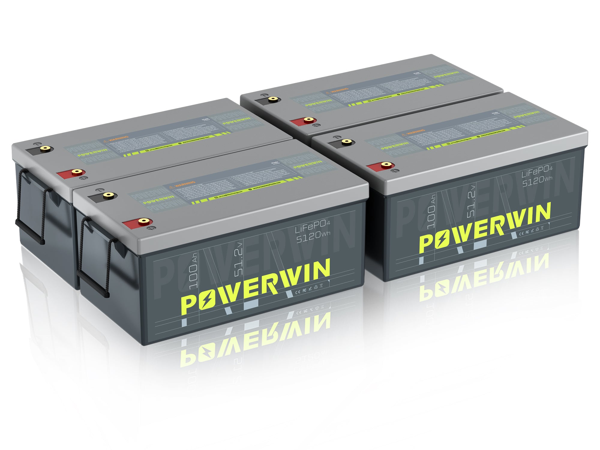 POWERWIN BT5120 51.2V 100Ah 5120Wh Battery 4 Pack 20480Wh