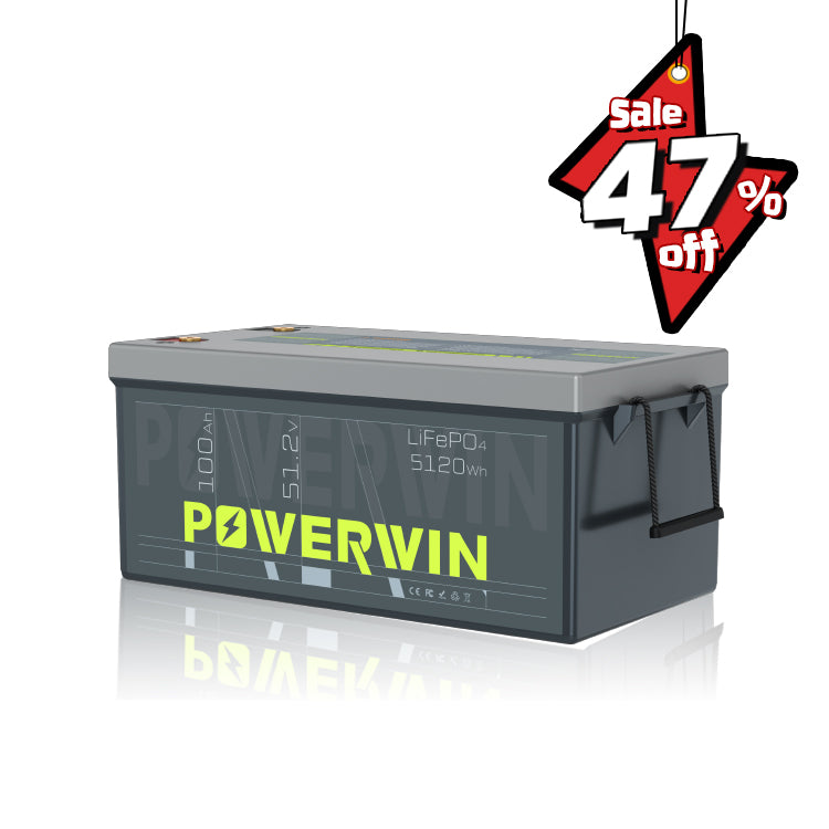 POWERWIN BT5120 48V 100Ah 5120Wh LiFePO4 Lithium Battery