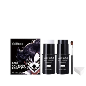 Eelhope Halloween Face Painting Stick Set, Covering Paint Foundation Makeup, Clown Colorful Stick