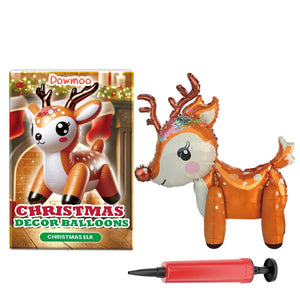 Christmas Balloons: Standing Santa Claus, Reindeer, and Christmas Tree Balloons for Festive Atmosphere Decoration