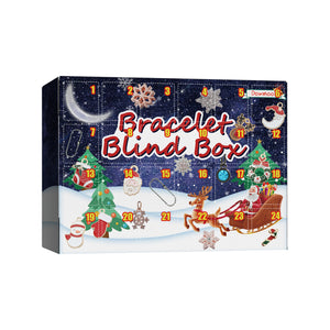 Dowmoo Christmas Advent Calendar DIY Bracelet Blind Box 24-Compartment Calendar Bell Accessory Blind Box