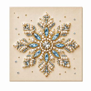 AMZ Christmas Diamond Painting Series (Gem Snowflake): Handmade DIY Diamond Painting for Decoration, Creating a Festive Christmas Atmosphere