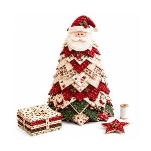 AMZ Christmas Tree Patchwork Quilt Set - Santa Claus, Fun and Personalized Creative Handmade DIY Patchwork Holiday Party Decorations
