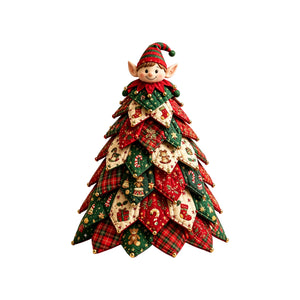 AMZ DIY Quilted Christmas Tree Set, Christmas Elf, Personalized Quilted Holiday Print Decoration, Other Toys