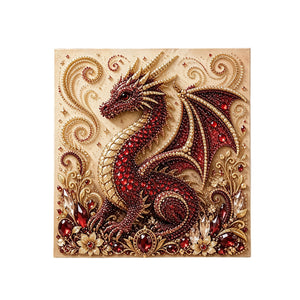 AMZ Dragon Diamond Art Painting Kit - Red Dragon DIY Handmade Diamond Painting, 3D Art, Exquisite Home Decor