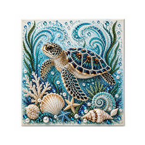 AMZ Ocean-Themed Pearl Art DIY Kit - Turtle, Quiet Room Decor, Easy for Parents and Children to Use, Other Toys